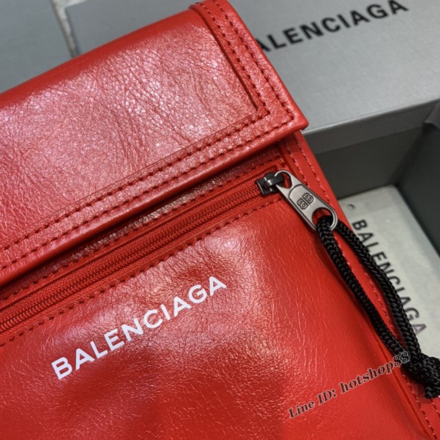 Balenciaga專櫃爆款小挎包 巴黎世家褶皺皮手機包 fyj1479